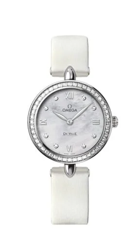 Omega - 424.17.27.60.55.001 De Ville Prestige Dewdrop Quartz 27.4 Stainless Steel / MOP / Diamond