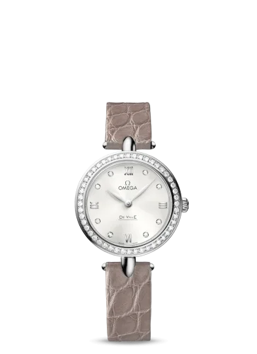 Omega - 424.18.27.60.52.001 De Ville Prestige Dewdrop Quartz 27.4 Stainless Steel / Diamond / Silver