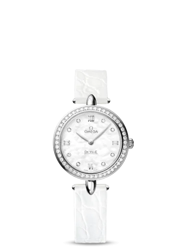 Omega - 424.18.27.60.55.001 De Ville Prestige Dewdrop Quartz 27.4 Stainless Steel / MOP / Diamond