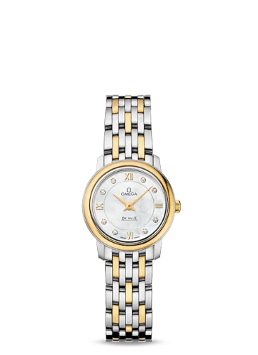 Omega - 424.20.24.60.55.001 De Ville Prestige Quartz 24.4 Stainless Steel / Yellow Gold / MOP / Bracelet