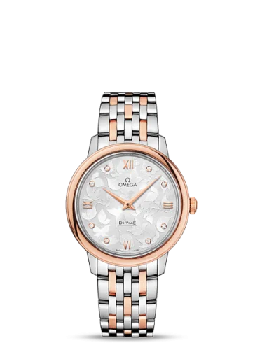 Omega - 424.20.33.60.52.001 De Ville Prestige Quartz 32.7 Butterfly Red Gold / Stainless Steel / Bracelet