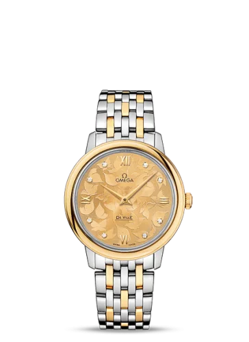 Omega - 424.20.33.60.58.001 De Ville Prestige Quartz 32.7 Butterfly Yellow Gold / Stainless Steel