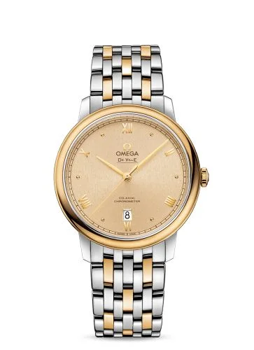 Omega - 424.20.40.20.08.002 De Ville Prestige Co-Axial 39.5 Stainless Steel / Yellow Gold / Moonshine Sunburst / Bracelet
