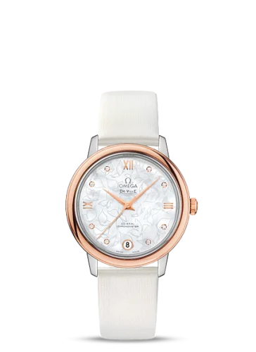 Omega - 424.22.33.20.55.001 De Ville Prestige Co-Axial 32.7 Stainless Steel / Red Gold / MOP Butterfly
