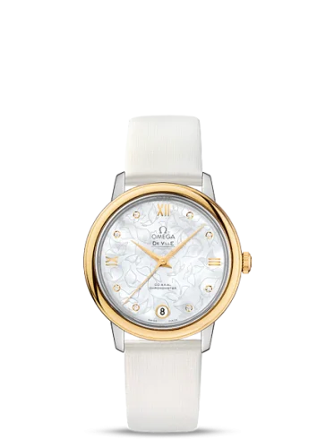 Omega - 424.22.33.20.55.002 De Ville Prestige Co-Axial 32.7 Stainless Steel / Yellow Gold / MOP Butterfly