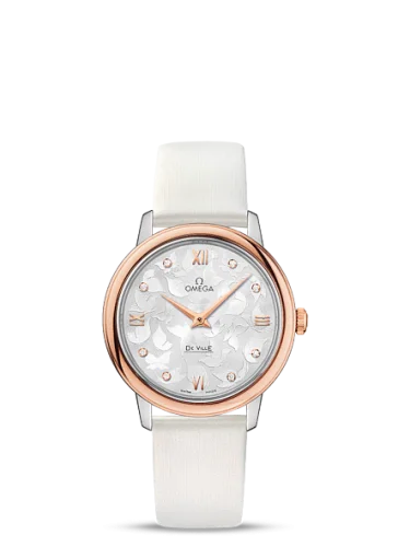 Omega - 424.22.33.60.52.001 De Ville Prestige Quartz 32.7 Butterfly Stainless Steel / Red Gold / MOP