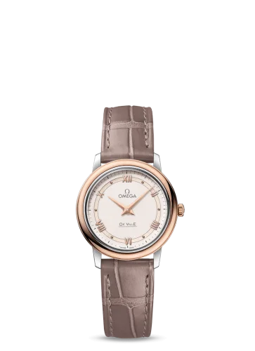 Omega - 424.23.27.60.09.001 De Ville Prestige Quartz 27.4 Stainless Steel / Red Gold / Vintage White