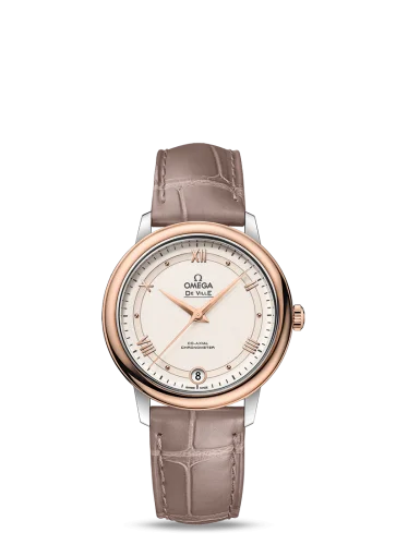 Omega - 424.23.33.20.09.001 De Ville Prestige Co-Axial 32.7 Stainless Steel / Red Gold / White