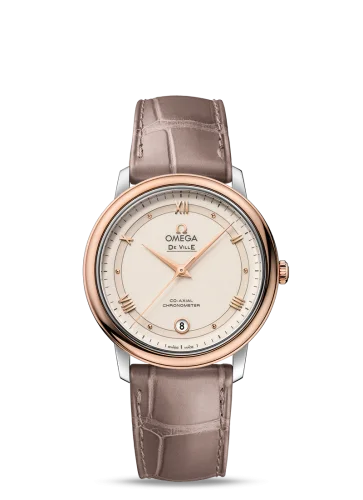 Omega - 424.23.37.20.09.001 De Ville Prestige Co-Axial 36.8 Stainless Steel / Red Gold / Vintage Ivory