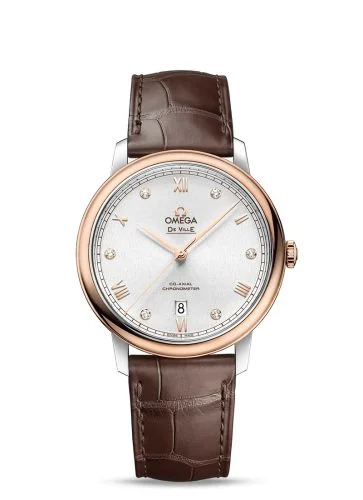 Omega - 424.23.40.20.52.001 De Ville Prestige Co-Axial 39.5 Stainless Steel / Red Gold / Silver Sunburst