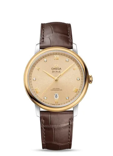 Omega - 424.23.40.20.58.002 De Ville Prestige Co-Axial 39.5 Stainless Steel / Yellow Gold / Moonshine Sunburst
