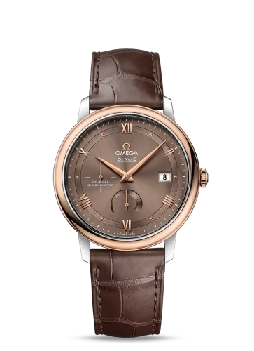 Omega Omega - 424.23.40.21.13.001 De Ville Prestige Co-Axial 39.5 Power Reserve Stainless Steel / Red Gold / Vintage Brown