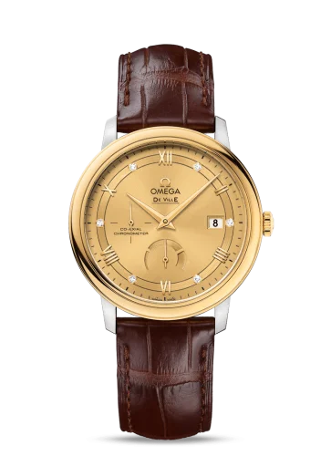 Omega De Ville Prestige Co-Axial 39.5 Power Reserve Stainless Steel / Yellow Gold / Vintage Champagne