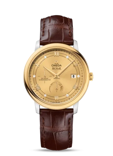 Omega Omega - 424.23.40.21.58.001 De Ville Prestige Co-Axial 39.5 Power Reserve Stainless Steel / Yellow Gold / Vintage Champagne