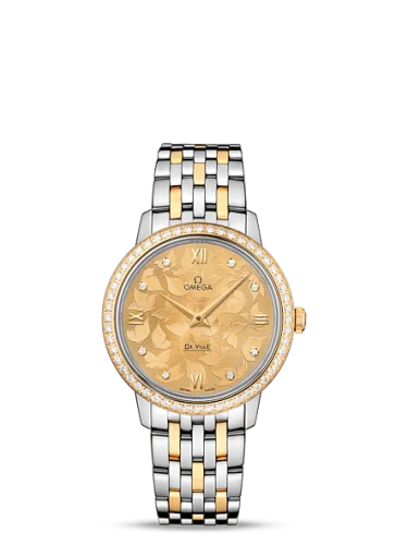 Omega - 424.25.33.60.58.001 De Ville Prestige Quartz 32.7 Butterfly Stainless Steel / Yellow Gold / Diamond / Bracelet
