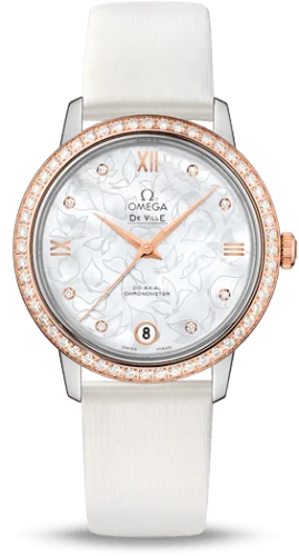 Omega - 424.27.33.20.55.001 De Ville Prestige Co-Axial 32.7 Stainless Steel / Red Gold / Diamond / MOP Butterfly