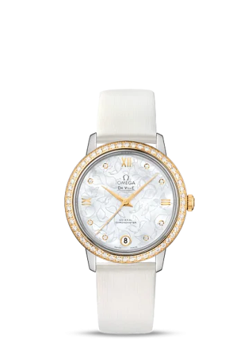 Omega - 424.27.33.20.55.002 De Ville Prestige Co-Axial 32.7 Stainless Steel / Yellow Gold / MOP Butterfly / Diamond
