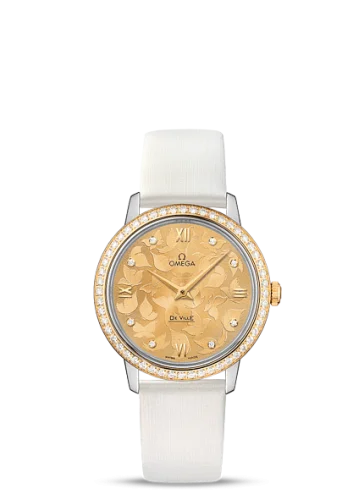 Omega - 424.27.33.60.58.001 De Ville Prestige Quartz 32.7 Butterfly Stainless Steel / Yellow Gold / Diamond