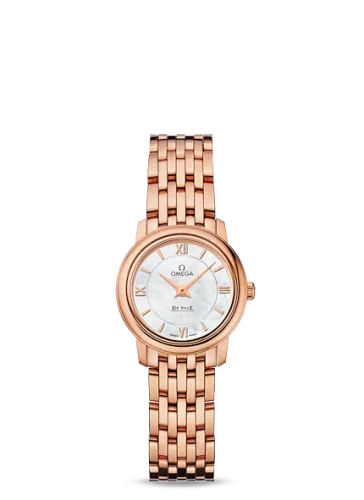 Omega - 424.50.24.60.05.002 De Ville Prestige Quartz 24.4 Red Gold / MOP / Bracelet