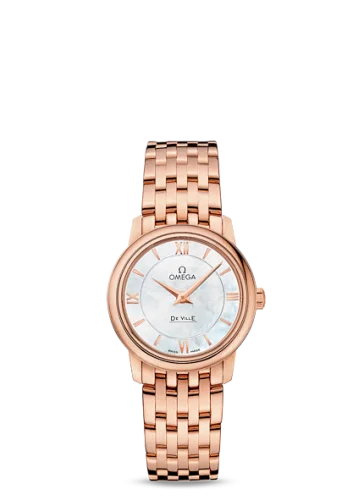 Omega - 424.50.27.60.05.002 De Ville Prestige Quartz 27.4 Red Gold / MOP / Bracelet