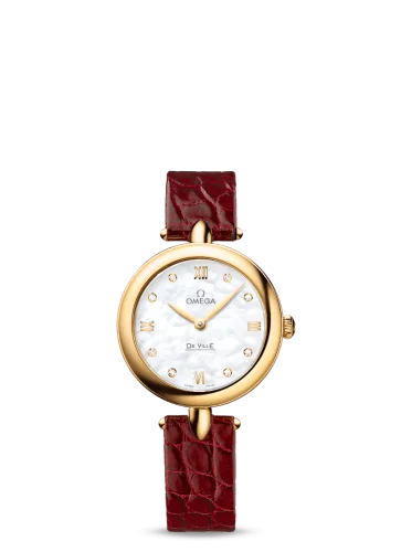 Omega - 424.53.27.60.55.001 De Ville Prestige Dewdrop Quartz 27.4 Yellow Gold / MOP