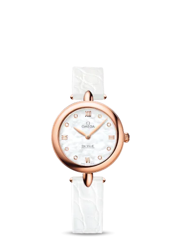 Omega - 424.53.27.60.55.002 De Ville Prestige Dewdrop Quartz 27.4 Red Gold / MOP