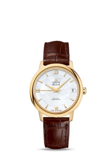 Omega - 424.53.33.20.05.002 De Ville Prestige Co-Axial 32.7 Yellow Gold / MOP