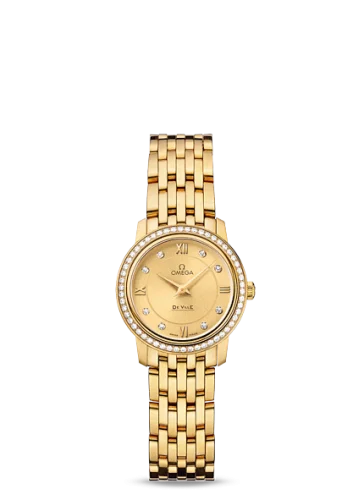 Omega - 424.55.24.60.58.001 De Ville Prestige Quartz 24.4 Yellow Gold / Diamond / Bracelet