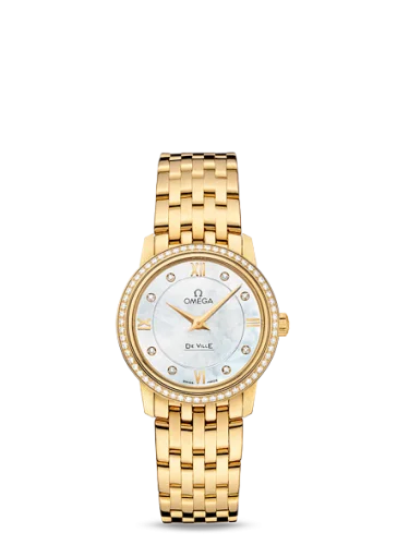 Omega - 424.55.27.60.55.001 De Ville Prestige Quartz 27.4 Yellow Gold / MOP / Bracelet