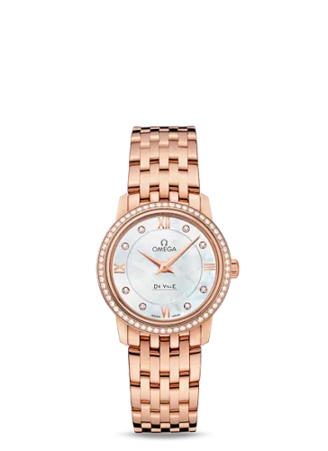 Omega - 424.55.27.60.55.002 De Ville  Prestige Quartz 27 Red Gold / MOP-Diamond / Bracelet