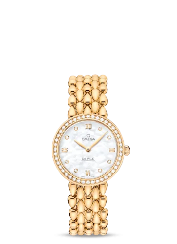 Omega - 424.55.27.60.55.006 De Ville Prestige Dewdrop Quartz 27.4 Yellow Gold / Diamond / Bracelet
