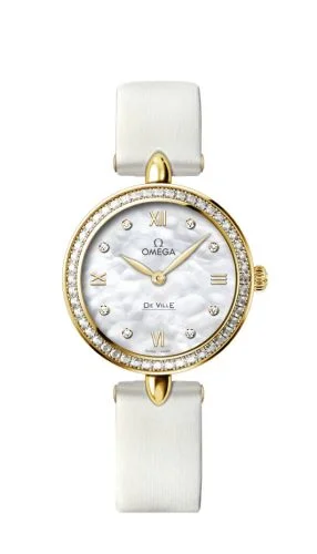 Omega - 424.57.27.60.55.001 De Ville Prestige Dewdrop Quartz 27.4 Yellow Gold / Diamond