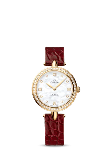 Omega - 424.58.27.60.55.001 De Ville Prestige Dewdrop Quartz 27.4 Yellow Gold / MOP / Diamond