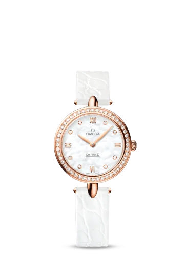 Omega - 424.58.27.60.55.002 De Ville Prestige Dewdrop Quartz 27.4 Red Gold / Diamond