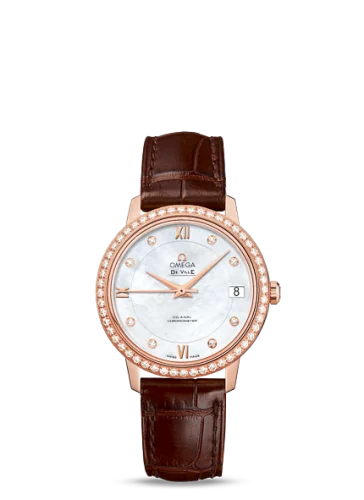 Omega - 424.58.33.20.55.001 De Ville Prestige Co-Axial 32.7 Red Gold / Diamond