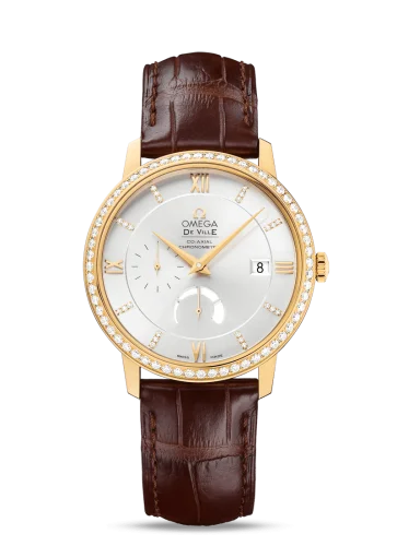 Omega De Ville Prestige Co-Axial 39.5 Power Reserve Yellow Gold / Diamond / Silver