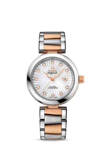 Omega - 425.20.34.20.55.001 LadyMatic Co-Axial 34 Stainless Steel / Red Gold / MOP / Bracelet