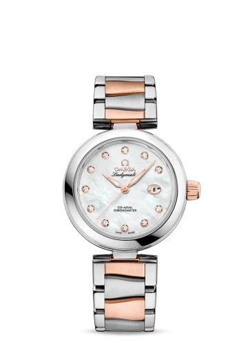 Omega - 425.20.34.20.55.004 LadyMatic Co-Axial 34 Stainless Steel / Sedna Gold / MOP / Bracelet