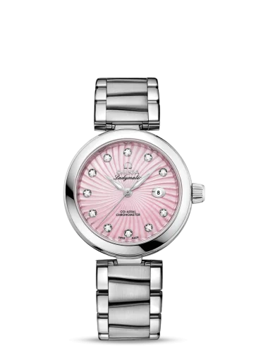 Omega - 425.30.34.20.57.001 LadyMatic Co-Axial 34 Stainless Steel / Pink MOP / Bracelet