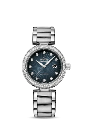 Omega - 425.35.34.20.56.001 LadyMatic Co-Axial 34 Stainless Steel / Diamond / Grey / Bracelet