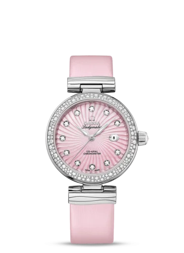 Omega - 425.37.34.20.57.001 LadyMatic Co-Axial 34 Stainless Steel / Diamond / Pink MOP