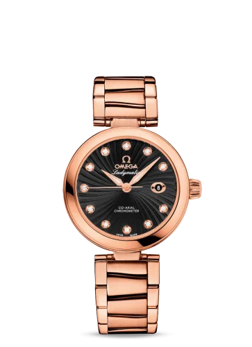 Omega - 425.60.34.20.51.001 LadyMatic Co-Axial 34 Red Gold / Black / Bracelet