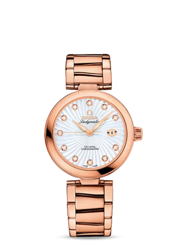 Omega - 425.60.34.20.55.001 LadyMatic Co-Axial 34 Red Gold / MOP / Bracelet