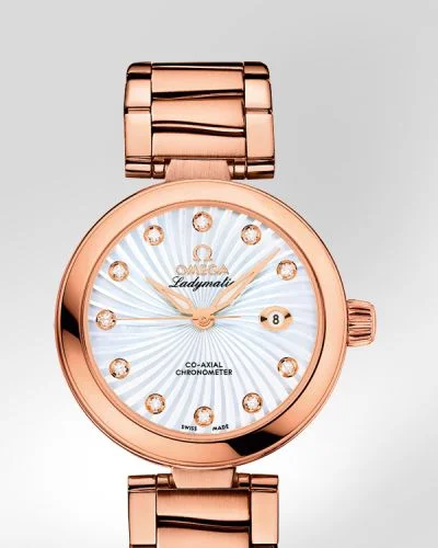 Omega Omega - 425.60.34.20.55.001 LadyMatic Co-Axial 34 Red Gold / MOP / Bracelet