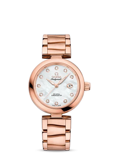 Omega - 425.60.34.20.55.004 LadyMatic Co-Axial 34 Sedna Gold / MOP / Bracelet