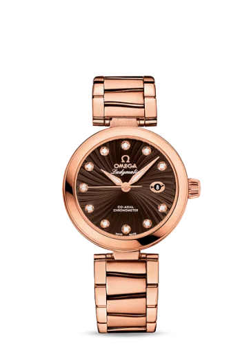 Omega - 425.60.34.20.63.001 LadyMatic Co-Axial 34 Red Gold / Brown / Bracelet