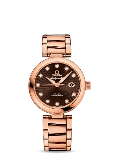 Omega Omega - 425.60.34.20.63.001 LadyMatic Co-Axial 34 Red Gold / Brown / Bracelet