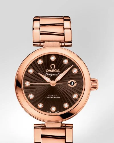 Omega Omega - 425.60.34.20.63.001 LadyMatic Co-Axial 34 Red Gold / Brown / Bracelet