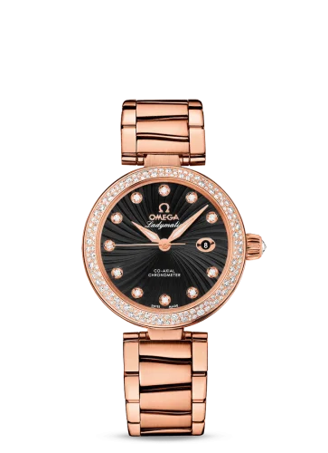 Omega - 425.65.34.20.51.001 LadyMatic Co-Axial 34 Red Gold / Diamond / Black / Bracelet