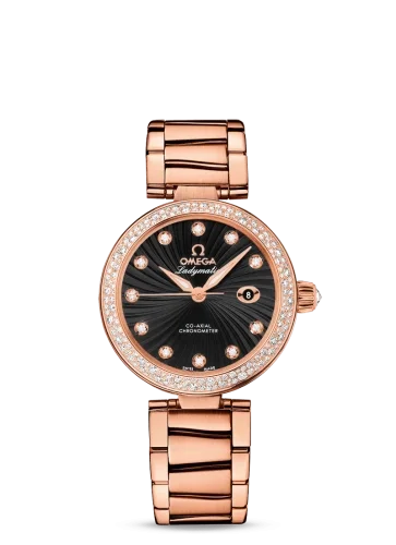 Omega Omega - 425.65.34.20.51.001 LadyMatic Co-Axial 34 Red Gold / Diamond / Black / Bracelet